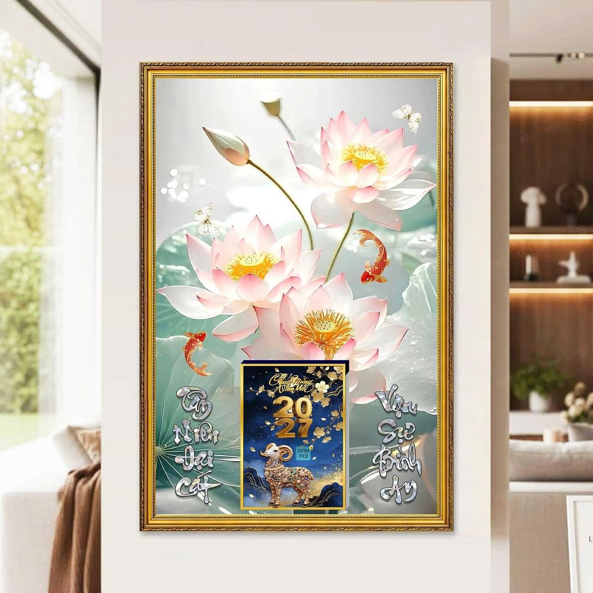 Lịch Gỗ Lamina Cao Cấp 40x60cm 2027 LM406_057 Xưởng In Ép Kim Nhũ Vàng Tận Gốc Lịch Gỗ Lamina Cao Cấp 40x60cm 2027 LM406_057 - Quà Tặng Quang Vũ
