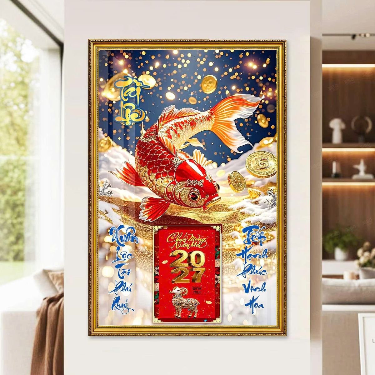 Lịch Gỗ Lamina Cao Cấp 40x60cm 2027 LM406_058 - Quà Tặng Quang Vũ