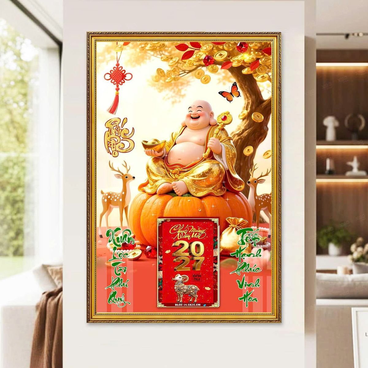 Lịch Gỗ Lamina Cao Cấp 40x60cm 2027 LM406_059 - Quà Tặng Quang Vũ