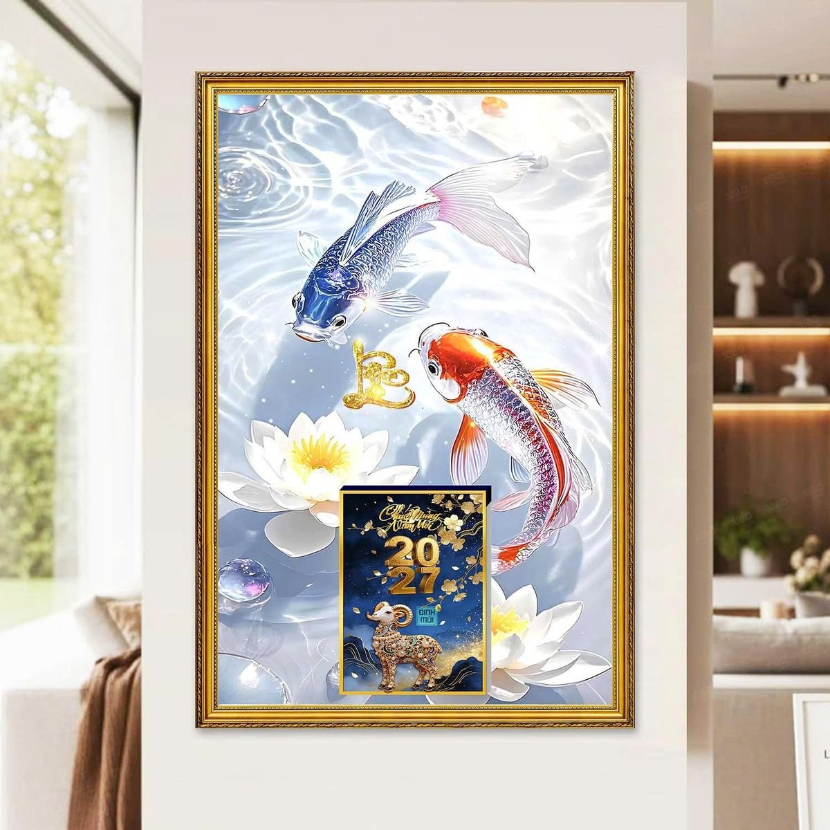 Lịch Gỗ Lamina Cao Cấp 40x60cm 2027 LM406_061 - Quà Tặng Quang Vũ