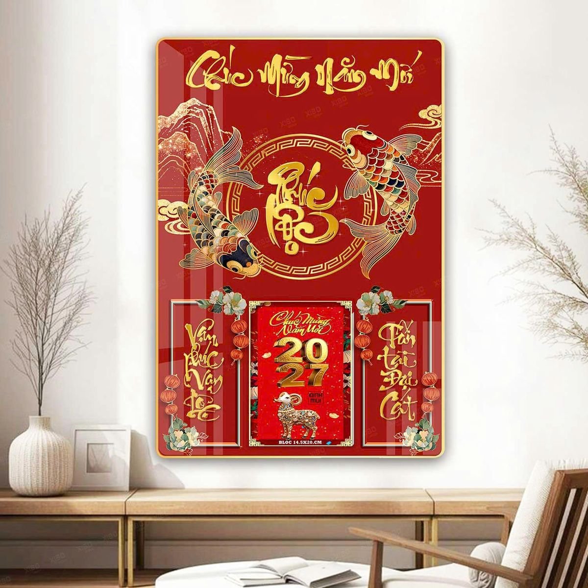 Lịch Gỗ Lamina Cao Cấp 40x60cm 2027 LM406_065 Xưởng In Ép Kim Nhũ Vàng Tận Gốc Lịch Gỗ Lamina Cao Cấp 40x60cm 2027 LM406_065 - Quà Tặng Quang Vũ