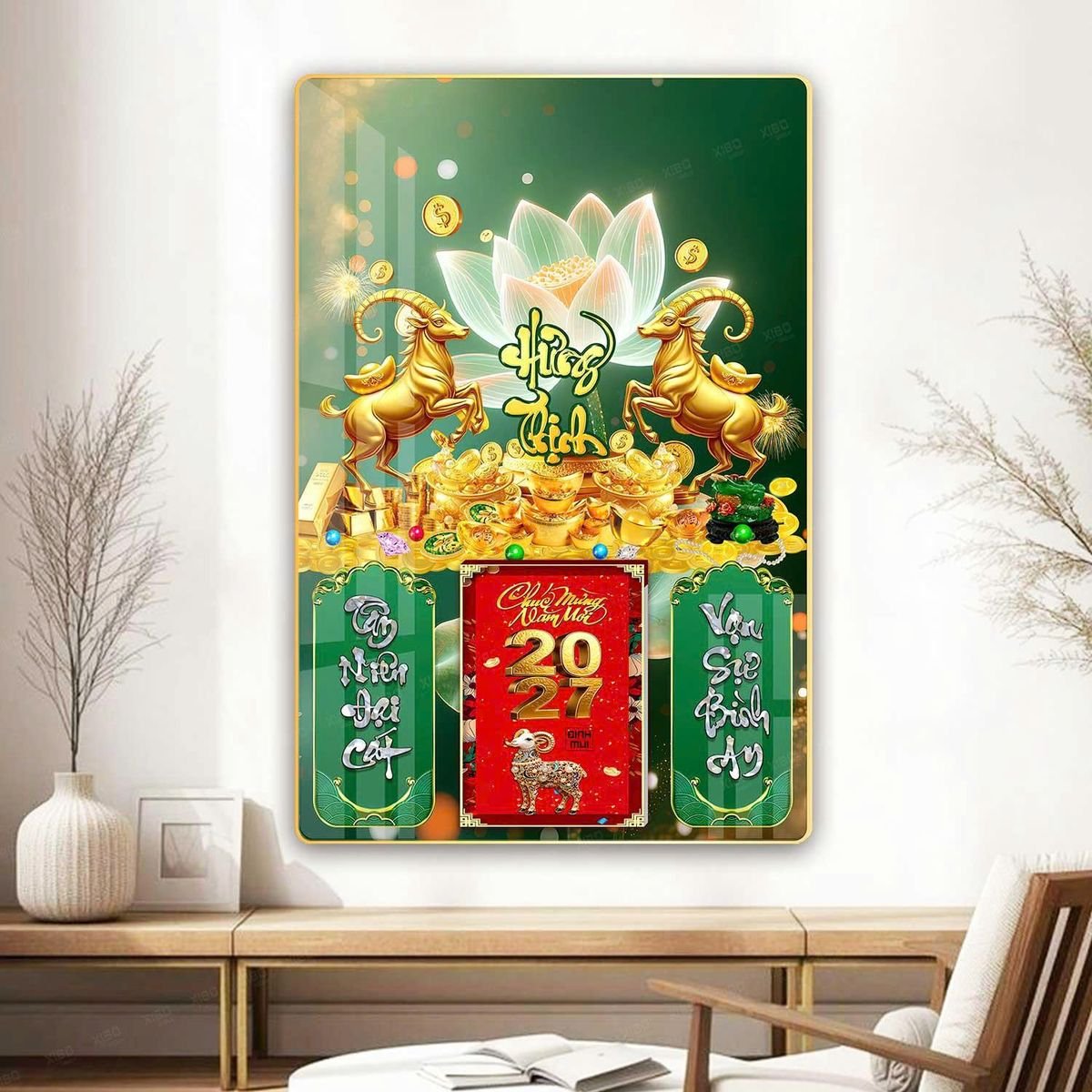 Lịch Gỗ Lamina Cao Cấp 40x60cm 2027 LM406_072 - Quà Tặng Quang Vũ