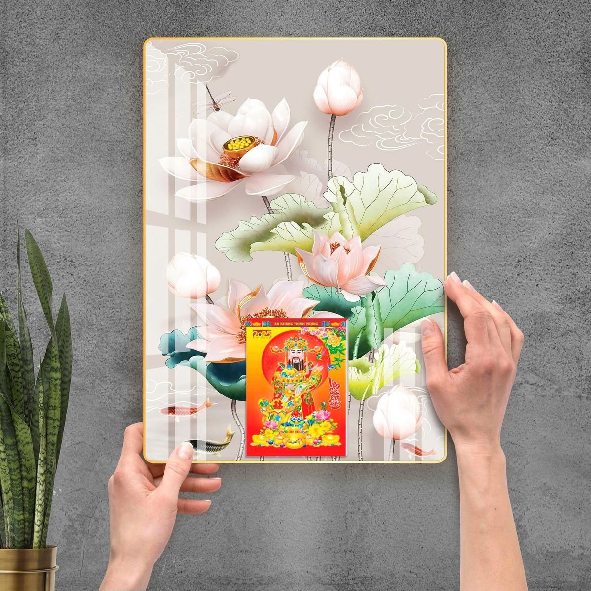 Lịch Gỗ Lamina Cao Cấp 40x60cm 2027 LM406_092 - Quà Tặng Quang Vũ