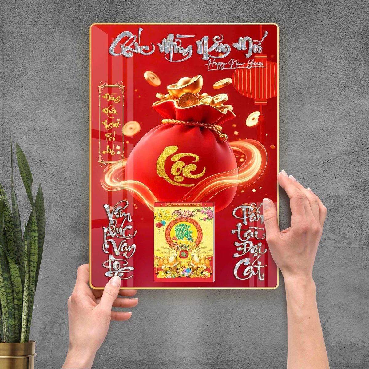 Lịch Gỗ Lamina Cao Cấp 40x60cm 2027 LM406_105 - Quà Tặng Quang Vũ