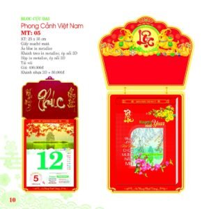 Lịch Bloc Cực Đại 2027 MT Mẫu MT05 (25 x 35cm) Xưởng In Ép Kim Nhũ Vàng Tận Gốc in logo doanh nghiệp quà tặng Tết tại Xưởng Quà Tặng Quang Vũ