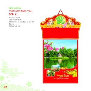 Lịch Bloc 2027 MT Mẫu MT11 (30 x 40cm) Xưởng In Ép Kim Nhũ Vàng Tận Gốc in logo doanh nghiệp quà tặng Tết tại Xưởng Quà Tặng Quang Vũ