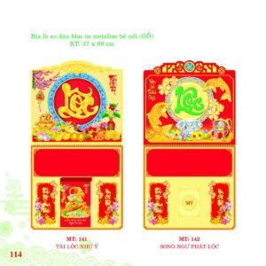 Bìa Lò Xo Dán Bloc 2027 MT Mẫu MT142 (37 x 68cm) Xưởng In Ép Kim Nhũ Vàng Tận Gốc in logo doanh nghiệp quà tặng Tết tại Xưởng Quà Tặng Quang Vũ