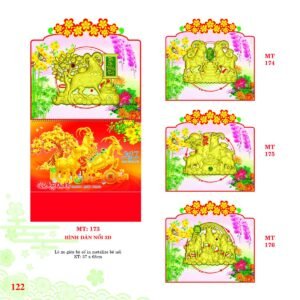 Lịch Treo Tường Lò Xo 2027 MT Mẫu MT176 (37 x 68cm) Xưởng In Ép Kim Nhũ Vàng Tận Gốc in logo doanh nghiệp quà tặng Tết tại Xưởng Quà Tặng Quang Vũ