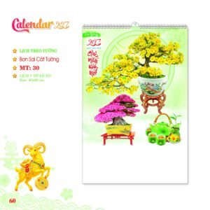 Lịch Treo Tường Lò Xo 2027 MT Mẫu MT30 (40 x 60cm) Xưởng In Ép Kim Nhũ Vàng Tận Gốc in logo doanh nghiệp quà tặng Tết tại Xưởng Quà Tặng Quang Vũ