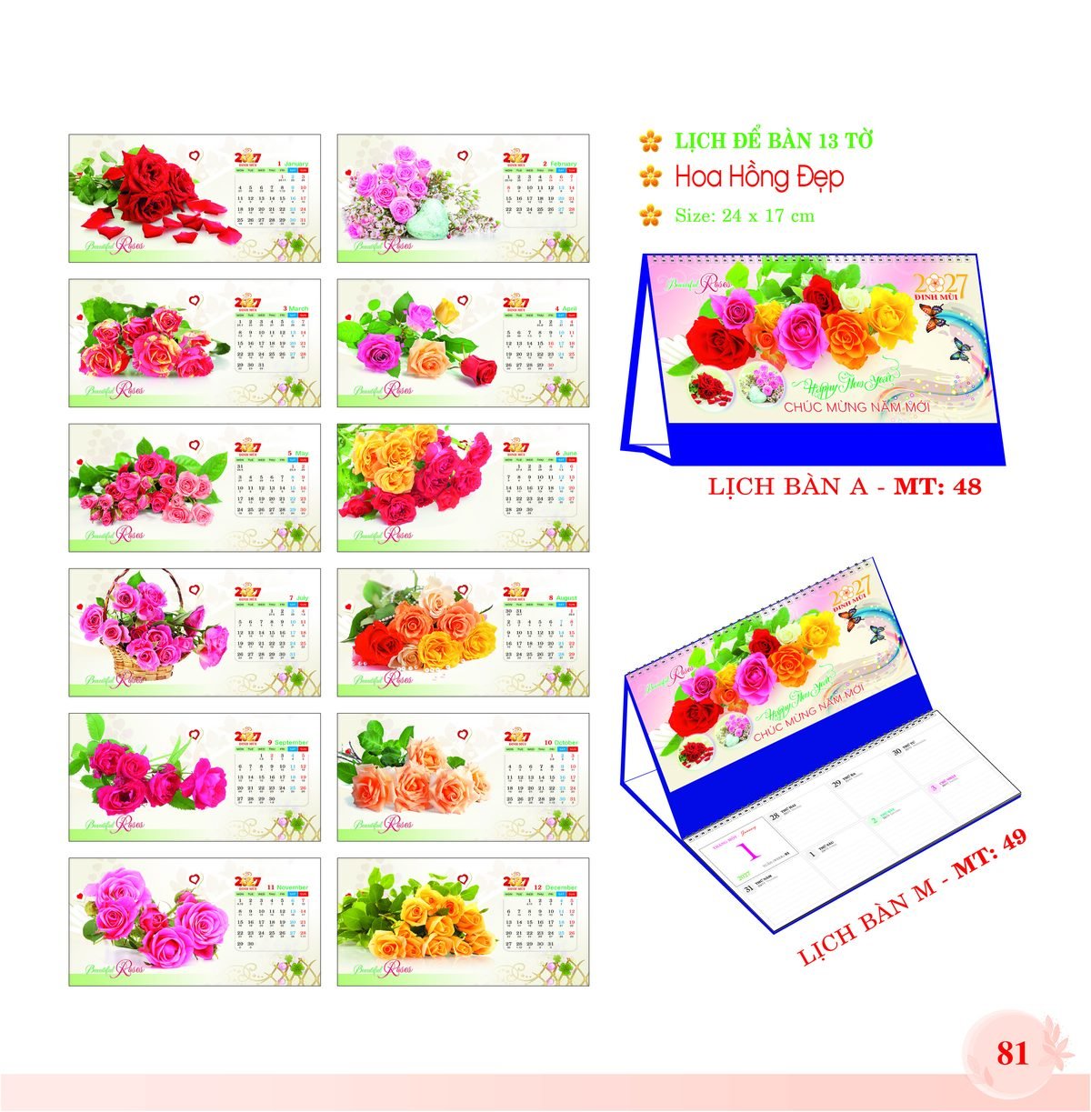 Lịch Để Bàn 2027 MT Mẫu MT49 (24 x 17cm) Xưởng In Ép Kim Nhũ Vàng Tận Gốc Lịch Để Bàn 2027 MT Mẫu MT49 (24 x 17cm) Xưởng In Ép Kim Nhũ Vàng Tận Gốc in logo doanh nghiệp quà tặng Tết tại Xưởng Quà Tặng Quang Vũ