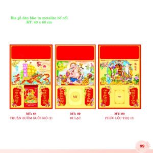 Bìa Lò Xo Dán Bloc 2027 MT Mẫu MT89 (40 x 60cm) Xưởng In Ép Kim Nhũ Vàng Tận Gốc in logo doanh nghiệp quà tặng Tết tại Xưởng Quà Tặng Quang Vũ