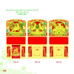 Bìa Lò Xo Dán Bloc 2027 MT Mẫu MT93 (30 x 60cm) Xưởng In Ép Kim Nhũ Vàng Tận Gốc in logo doanh nghiệp quà tặng Tết tại Xưởng Quà Tặng Quang Vũ