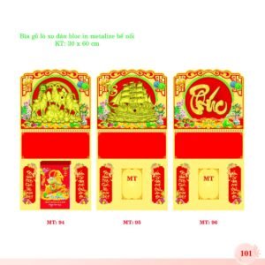 Bìa Lò Xo Dán Bloc 2027 MT Mẫu MT96 (30 x 60cm) Xưởng In Ép Kim Nhũ Vàng Tận Gốc in logo doanh nghiệp quà tặng Tết tại Xưởng Quà Tặng Quang Vũ