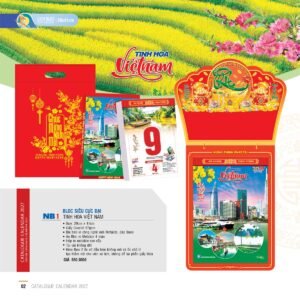 Lịch Bloc Siêu Cực Đại 2027 NB Mẫu NB1 (38 x 53 cm) Xưởng In Ép Kim Nhũ Vàng Tận Gốc in logo doanh nghiệp quà tặng Tết tại Xưởng Quà Tặng Quang Vũ