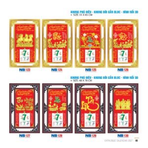Lịch Bloc 2027 NB Mẫu NB128 - An Khang Thịnh Vượng (55  x  85 cm) Xưởng In Ép Kim Nhũ Vàng Tận Gốc in logo doanh nghiệp quà tặng Tết tại Xưởng Quà Tặng Quang Vũ
