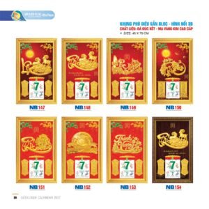 Lịch Bloc 2027 NB Mẫu NB148 (49 x 78cm) Xưởng In Ép Kim Nhũ Vàng Tận Gốc in logo doanh nghiệp quà tặng Tết tại Xưởng Quà Tặng Quang Vũ