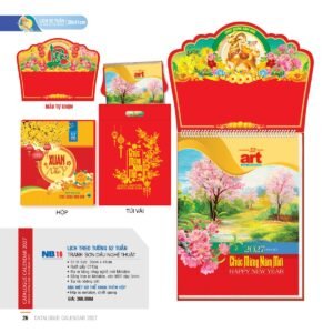 Lịch 52 Tuần 2027 NB Mẫu NB16 (30 x 41cm) Xưởng In Ép Kim Nhũ Vàng Tận Gốc in logo doanh nghiệp quà tặng Tết tại Xưởng Quà Tặng Quang Vũ