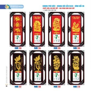 Lịch Bloc 2027 NB Mẫu NB165 (39 x 89cm) Xưởng In Ép Kim Nhũ Vàng Tận Gốc in logo doanh nghiệp quà tặng Tết tại Xưởng Quà Tặng Quang Vũ