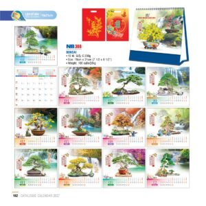Lịch Bloc 2027 NB Mẫu NB308 (19 x 21cm) Xưởng In Ép Kim Nhũ Vàng Tận Gốc in logo doanh nghiệp quà tặng Tết tại Xưởng Quà Tặng Quang Vũ