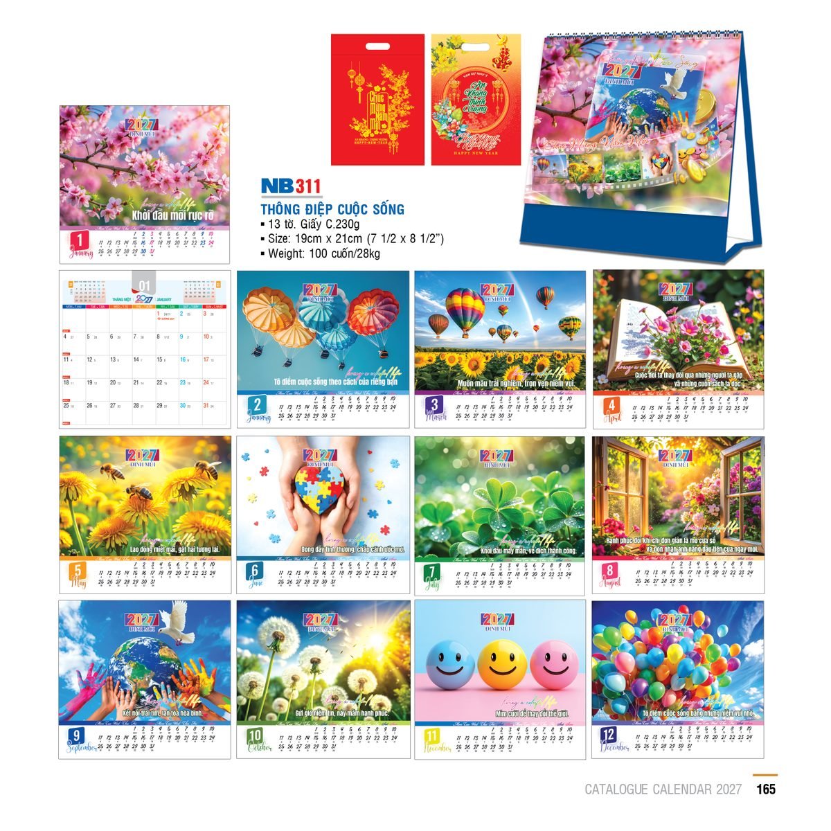 Lịch Bloc 2027 NB Mẫu NB311 (29 x 41 cm) Xưởng In Ép Kim Nhũ Vàng Tận Gốc Lịch Bloc 2027 NB Mẫu NB311 (29 x 41 cm) Xưởng In Ép Kim Nhũ Vàng Tận Gốc in logo doanh nghiệp quà tặng Tết tại Xưởng Quà Tặng Quang Vũ