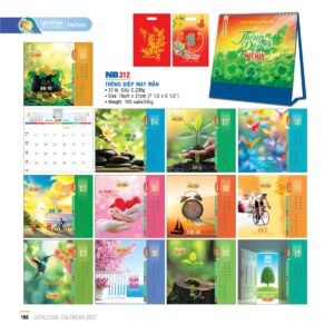 Lịch Bloc 2027 NB Mẫu NB312 (19 x 21cm) Xưởng In Ép Kim Nhũ Vàng Tận Gốc in logo doanh nghiệp quà tặng Tết tại Xưởng Quà Tặng Quang Vũ
