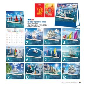 Lịch Bloc 2027 NB Mẫu NB314 (31 x 202 cm) Xưởng In Ép Kim Nhũ Vàng Tận Gốc in logo doanh nghiệp quà tặng Tết tại Xưởng Quà Tặng Quang Vũ