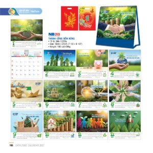 Lịch Bloc 2027 NB Mẫu NB315 (19 x 21cm) Xưởng In Ép Kim Nhũ Vàng Tận Gốc in logo doanh nghiệp quà tặng Tết tại Xưởng Quà Tặng Quang Vũ