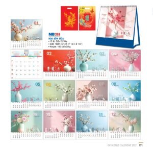 Lịch Bloc 2027 NB Mẫu NB318 (29 x 41 cm) Xưởng In Ép Kim Nhũ Vàng Tận Gốc in logo doanh nghiệp quà tặng Tết tại Xưởng Quà Tặng Quang Vũ