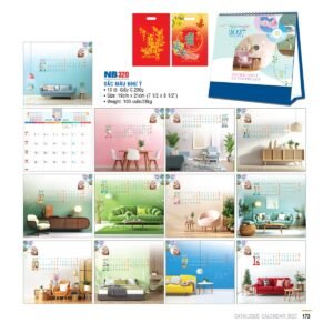 Lịch Bloc 2027 NB Mẫu NB320 (31 x 23 cm) Xưởng In Ép Kim Nhũ Vàng Tận Gốc in logo doanh nghiệp quà tặng Tết tại Xưởng Quà Tặng Quang Vũ