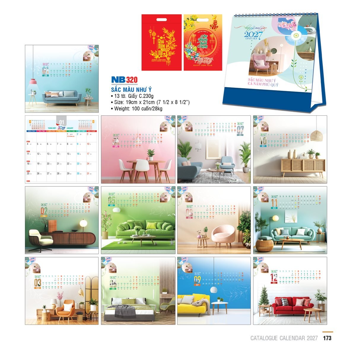 Lịch Bloc 2027 NB Mẫu NB320 (31 x 23 cm) Xưởng In Ép Kim Nhũ Vàng Tận Gốc Lịch Bloc 2027 NB Mẫu NB320 (31 x 23 cm) Xưởng In Ép Kim Nhũ Vàng Tận Gốc in logo doanh nghiệp quà tặng Tết tại Xưởng Quà Tặng Quang Vũ