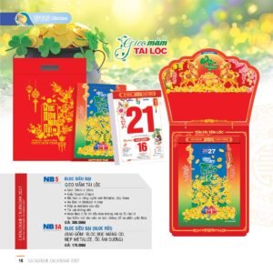 Lịch Bloc Siêu Đại 2027 NB Mẫu NB5 (20 x 30cm) Xưởng In Ép Kim Nhũ Vàng Tận Gốc in logo doanh nghiệp quà tặng Tết tại Xưởng Quà Tặng Quang Vũ