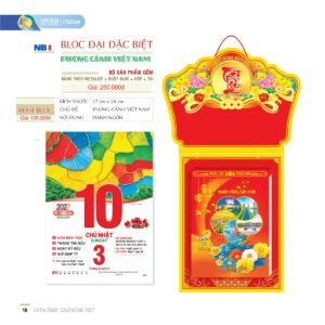 Lịch Bloc Đại Đặc Biệt 2027 NB Mẫu NB8 (17 x 24cm) Xưởng In Ép Kim Nhũ Vàng Tận Gốc in logo doanh nghiệp quà tặng Tết tại Xưởng Quà Tặng Quang Vũ