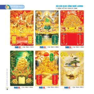 Bìa Lò Xo Dán Bloc 2027 NB Mẫu NB94 (40 x 60cm) Xưởng In Ép Kim Nhũ Vàng Tận Gốc in logo doanh nghiệp quà tặng Tết tại Xưởng Quà Tặng Quang Vũ