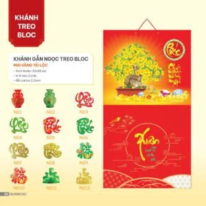Lịch Bloc 2027 NHA Mẫu NHA68 (32 x 58cm) Xưởng In Ép Kim Nhũ Vàng Tận Gốc in logo doanh nghiệp quà tặng Tết tại Xưởng Quà Tặng Quang Vũ