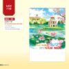 Lịch Treo Tường Lò Xo 2027 NHA Mẫu NHA80 (40 x 60cm) Xưởng In Ép Kim Nhũ Vàng Tận Gốc in logo doanh nghiệp quà tặng Tết tại Xưởng Quà Tặng Quang Vũ