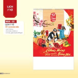 Lịch Bloc 2027 NHA Mẫu NHA81 (29 x 41 cm) Xưởng In Ép Kim Nhũ Vàng Tận Gốc in logo doanh nghiệp quà tặng Tết tại Xưởng Quà Tặng Quang Vũ