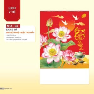 Lịch Treo Tường Lò Xo 2027 NHA Mẫu NHA85 (40 x 60cm) Xưởng In Ép Kim Nhũ Vàng Tận Gốc in logo doanh nghiệp quà tặng Tết tại Xưởng Quà Tặng Quang Vũ