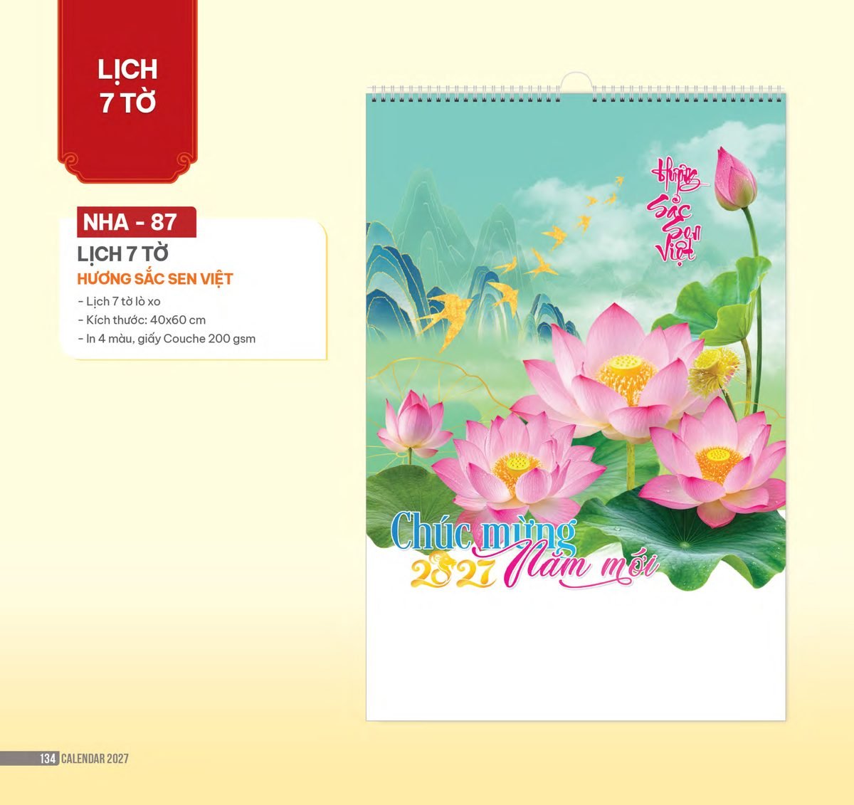 Lịch Treo Tường Lò Xo 2027 NHA Mẫu NHA87 (40 x 60cm) Xưởng In Ép Kim Nhũ Vàng Tận Gốc Lịch Treo Tường Lò Xo 2027 NHA Mẫu NHA87 (40 x 60cm) Xưởng In Ép Kim Nhũ Vàng Tận Gốc in logo doanh nghiệp quà tặng Tết tại Xưởng Quà Tặng Quang Vũ