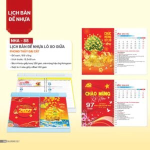 Lịch Để Bàn 2027 NHA Mẫu NHA88 (027  x  282 cm) Xưởng In Ép Kim Nhũ Vàng Tận Gốc in logo doanh nghiệp quà tặng Tết tại Xưởng Quà Tặng Quang Vũ