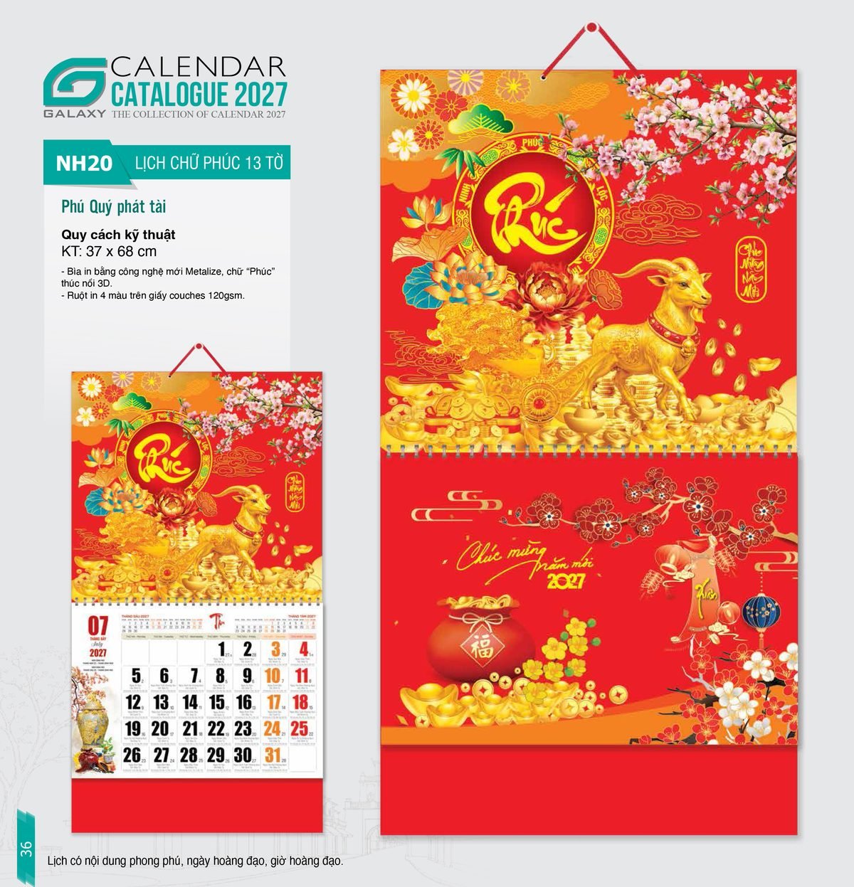 Lịch Bìa Treo 2027 NH Mẫu NH2021 (37 x 68cm) Xưởng In Ép Kim Nhũ Vàng Tận Gốc Lịch Bìa Treo 2027 NH Mẫu NH2021 (37 x 68cm) Xưởng In Ép Kim Nhũ Vàng Tận Gốc in logo doanh nghiệp quà tặng Tết tại Xưởng Quà Tặng Quang Vũ