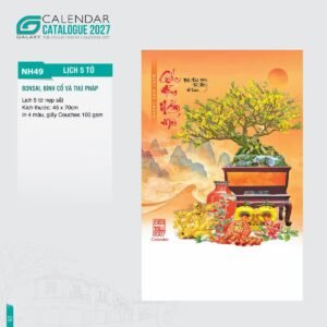 Lịch Bloc 2027 NH Mẫu NH49 (45 x 70cm) Xưởng In Ép Kim Nhũ Vàng Tận Gốc in logo doanh nghiệp quà tặng Tết tại Xưởng Quà Tặng Quang Vũ