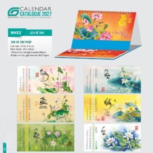 Lịch Để Bàn 2027 NH Mẫu NH5253 (24 x 16cm) Xưởng In Ép Kim Nhũ Vàng Tận Gốc in logo doanh nghiệp quà tặng Tết tại Xưởng Quà Tặng Quang Vũ