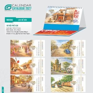 Lịch Để Bàn 2027 NH Mẫu NH5657 (24 x 16cm) Xưởng In Ép Kim Nhũ Vàng Tận Gốc in logo doanh nghiệp quà tặng Tết tại Xưởng Quà Tặng Quang Vũ