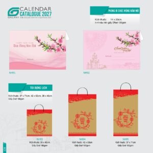 Lịch Bloc 2027 NH Mẫu NH84 (14 x 20cm) Xưởng In Ép Kim Nhũ Vàng Tận Gốc in logo doanh nghiệp quà tặng Tết tại Xưởng Quà Tặng Quang Vũ
