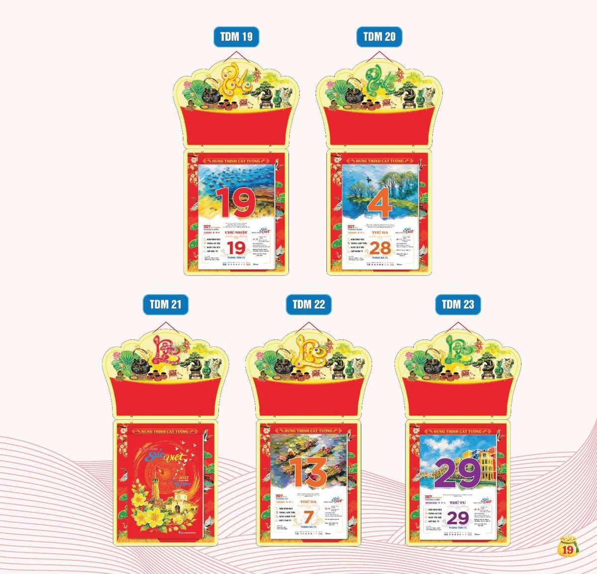 Lịch Bloc Siêu Cực Đại 2027 TDM16 Xưởng In Ép Kim Nhũ Vàng Tận Gốc