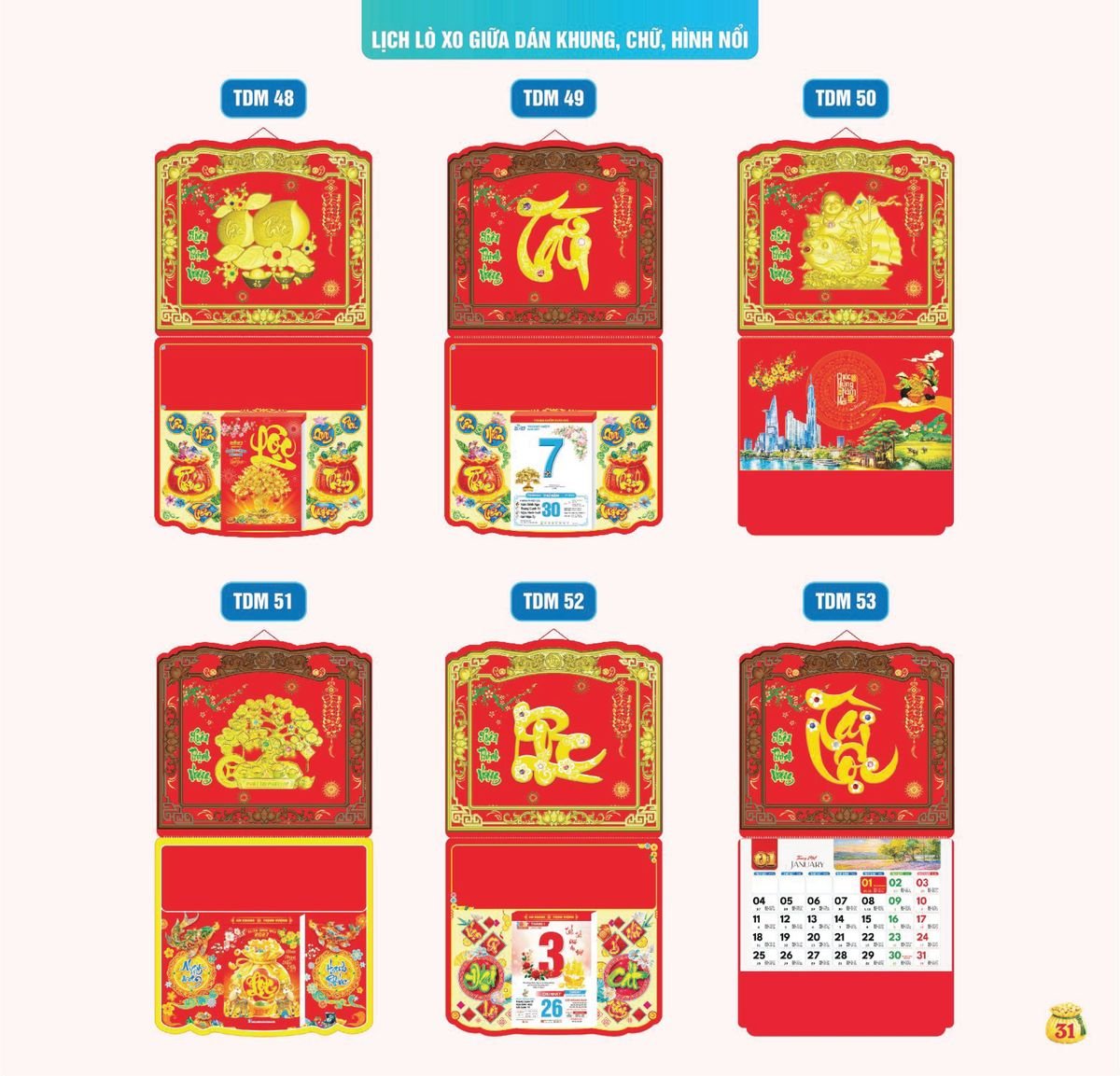 Lịch Bloc Siêu Cực Đại 2027 TDM28 Xưởng In Ép Kim Nhũ Vàng Tận Gốc