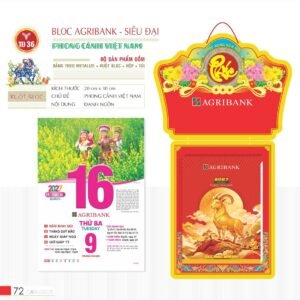 Lịch Bloc Siêu Đại 2027 TD Mẫu TD36 (20 x 30 cm) Xưởng In Ép Kim Nhũ Vàng Tận Gốc in logo doanh nghiệp quà tặng Tết tại Xưởng Quà Tặng Quang Vũ