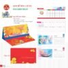 Lịch Để Bàn 2027 TD Mẫu TD46 (14 x 24cm) Xưởng In Ép Kim Nhũ Vàng Tận Gốc in logo doanh nghiệp quà tặng Tết tại Xưởng Quà Tặng Quang Vũ