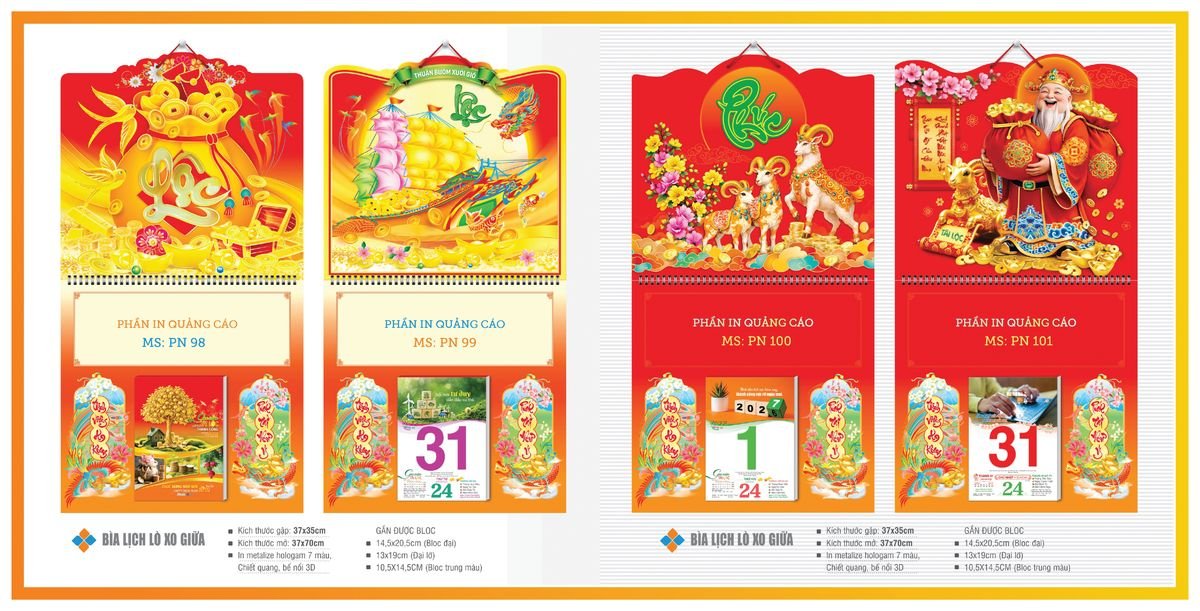 Bìa Lịch Treo Gắn Bloc TPNBIA12 Xưởng In Ép Kim Nhũ Vàng Tận Gốc Bìa Lịch Treo Gắn Bloc TPNBIA12 Xưởng In Ép Kim Nhũ Vàng Tận Gốc