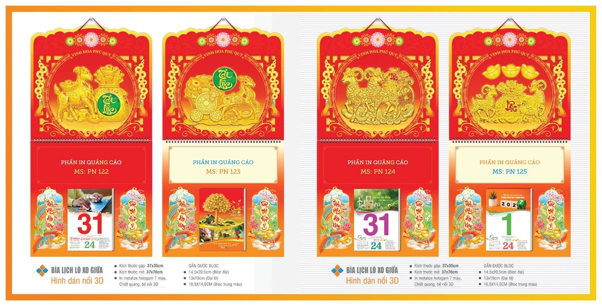 Bìa Lịch Treo Gắn Bloc TPNBIA18 Xưởng In Ép Kim Nhũ Vàng Tận Gốc Bìa Lịch Treo Gắn Bloc TPNBIA18 Xưởng In Ép Kim Nhũ Vàng Tận Gốc
